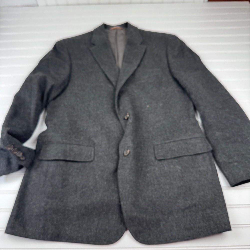 Ralph Lauren Men's 42L Gray 100% Camel Hair Loro Piana Fabric Italy 2 Button
